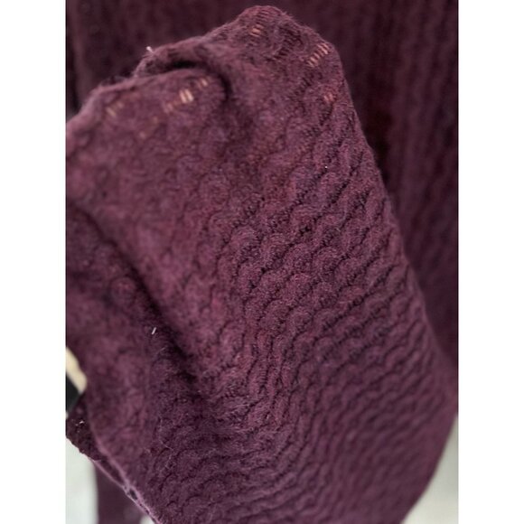 VINCE Cable Knitted Tunic Boatneck Sweater Purple Oversized Pullover Size XSmall - Picture 10 of 10